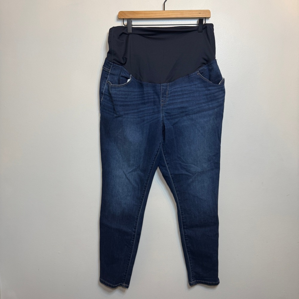 Isabel by Ingrid & Isabel Women's Maternity Skinny Jeans Dark Wash Size 16